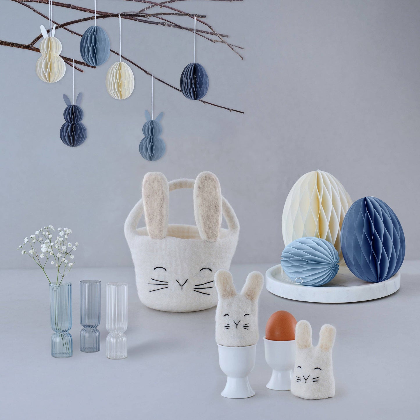 Felt Easter Bunny Basket - Winterberries