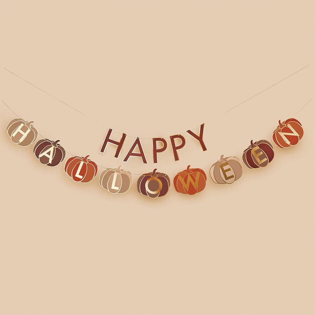2M PUMPKIN 'HAPPY HALLOWEEN' BANNER