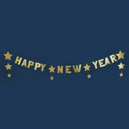 2M GOLD 'HAPPY NEW YEAR' BANNER