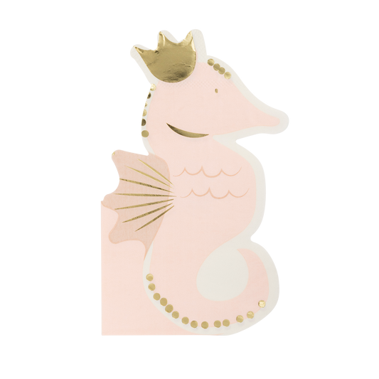 SEA1039 - Seahorse Shaped Napkin - Winterberries