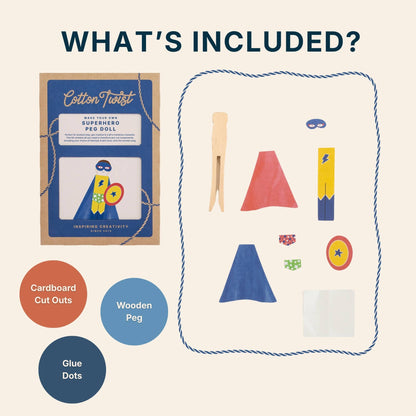 MAKE YOUR OWN SUPERHERO PEG DOLL