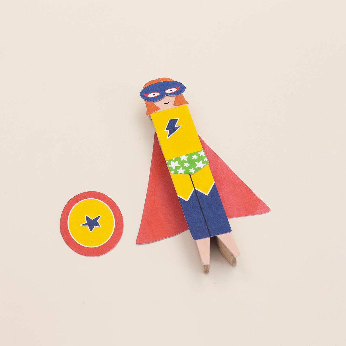 MAKE YOUR OWN SUPERHERO PEG DOLL