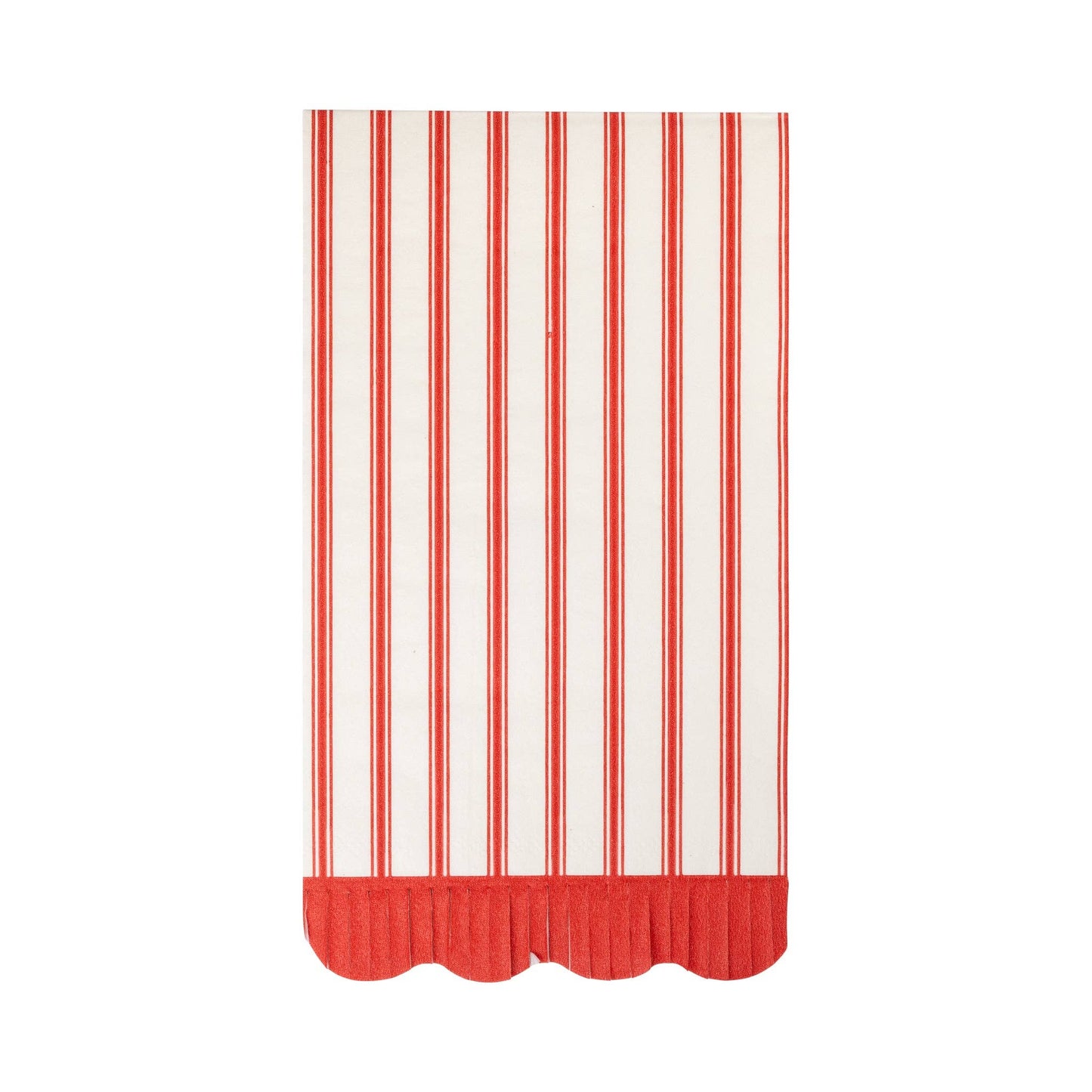 WNT1239 - Red Striped Dinner Napkin - Winterberries