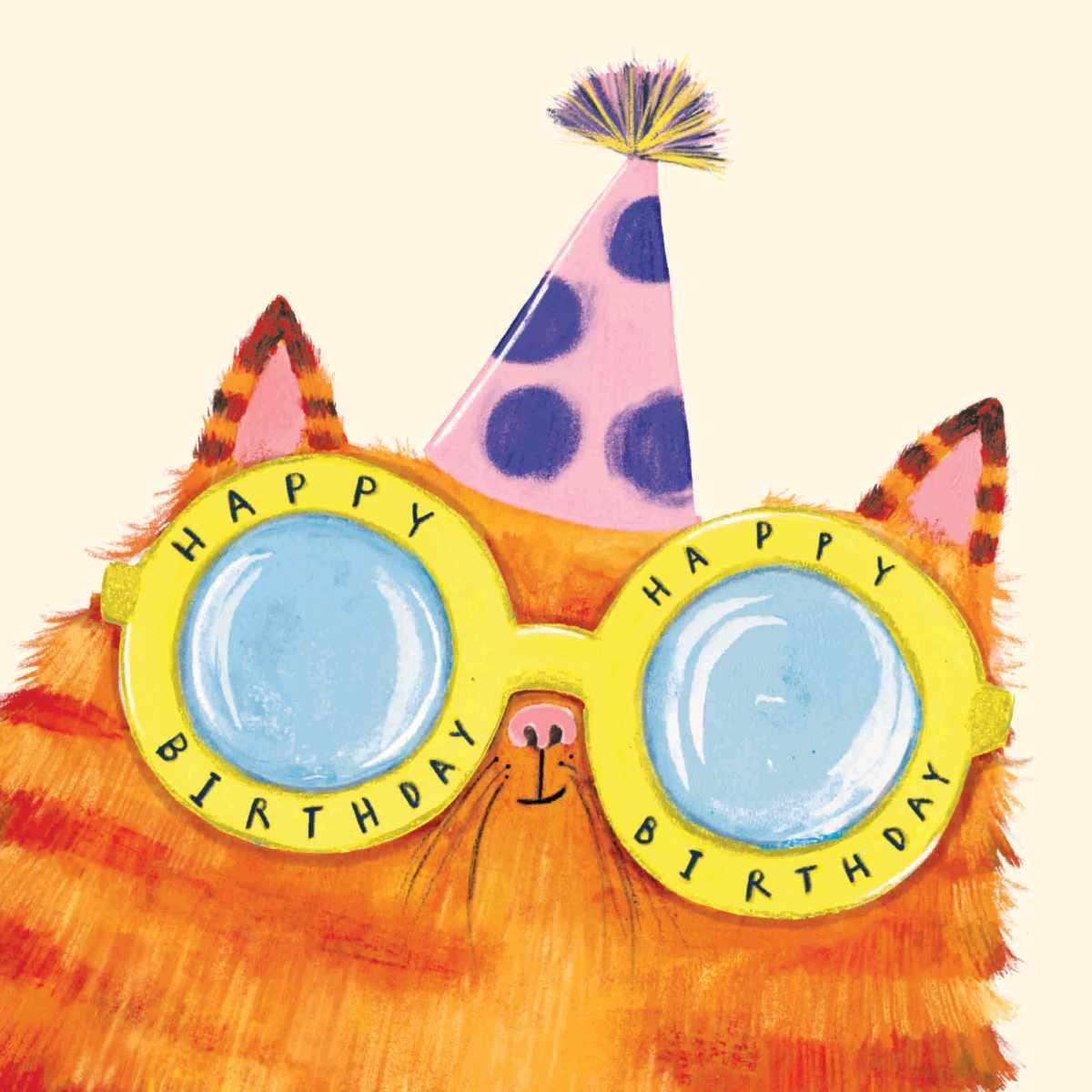 CAT BIRTHDAY CARD - Winterberries