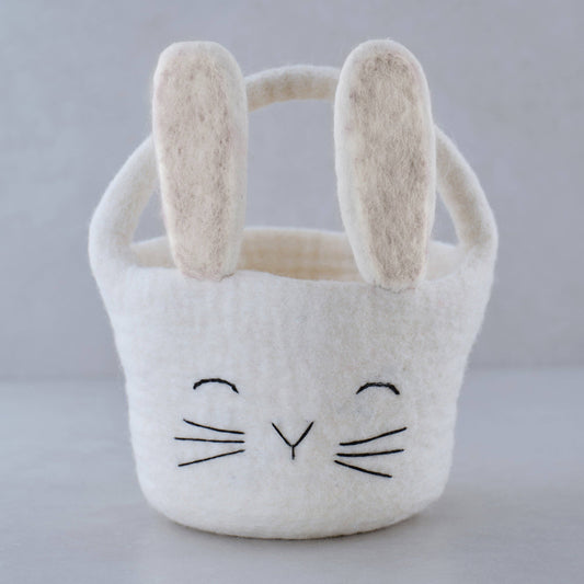 Felt Easter Bunny Basket - Winterberries