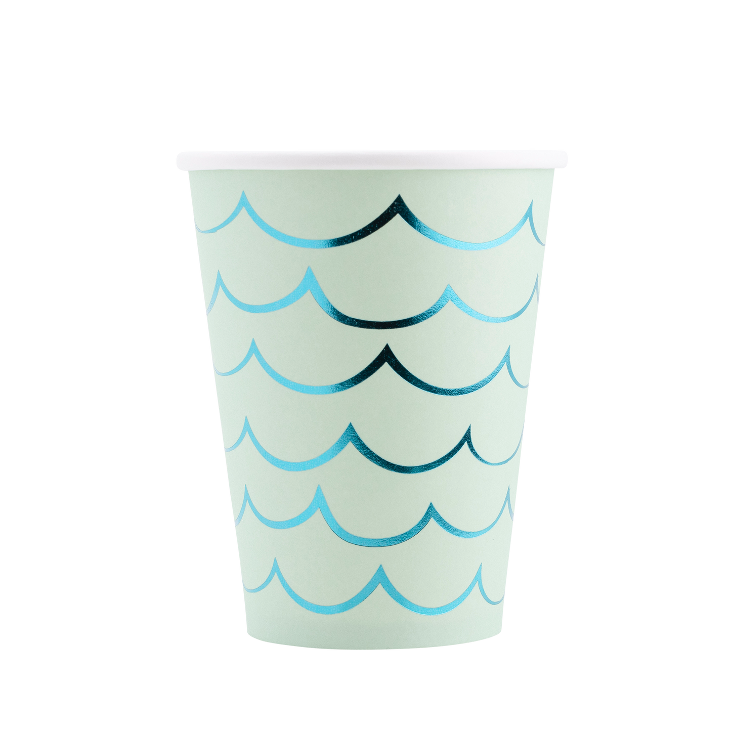 SEA1011 - Mermaid Tail Paper Party Cups - 12 oz - Winterberries