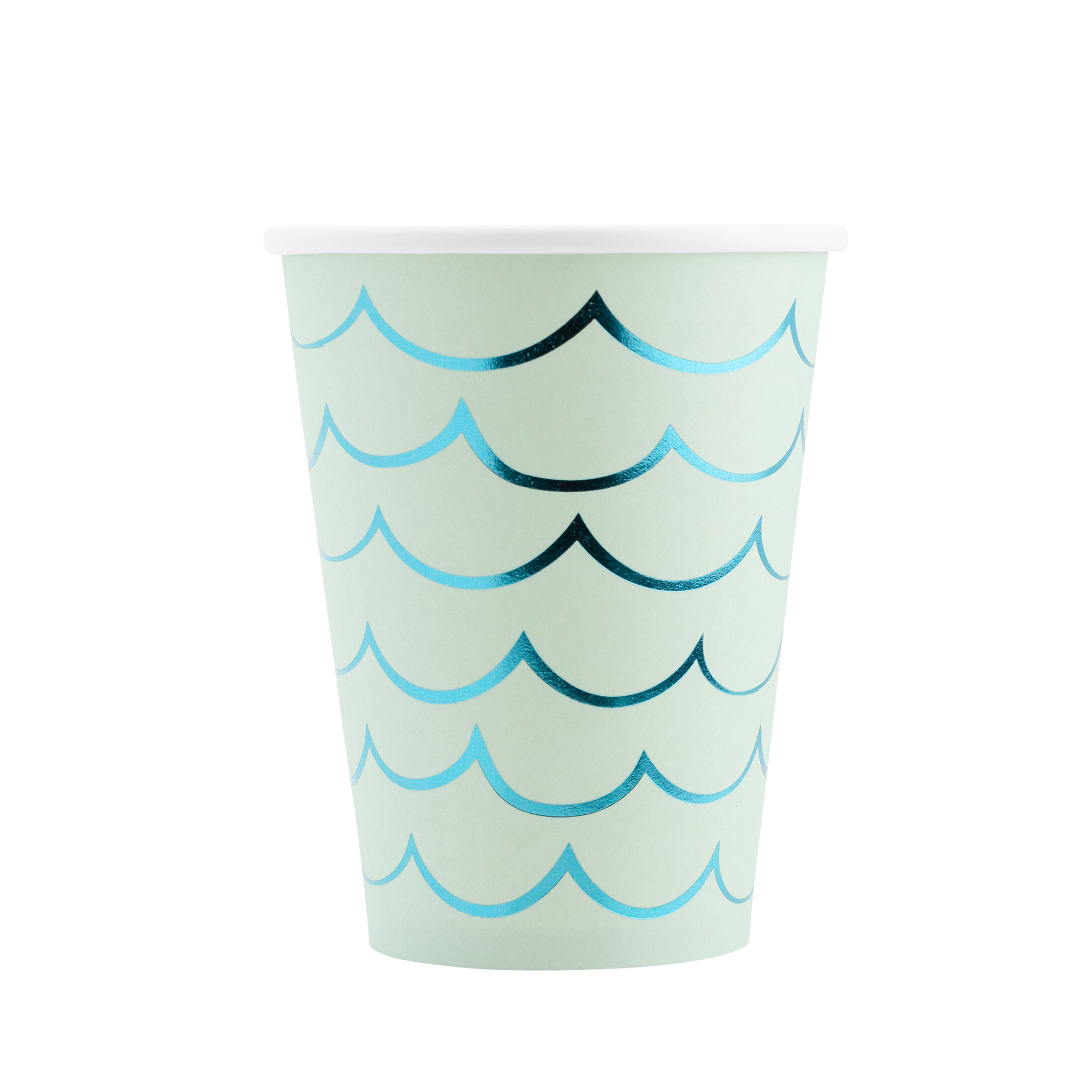 SEA1011 - Mermaid Tail Paper Party Cups - 12 oz - Winterberries