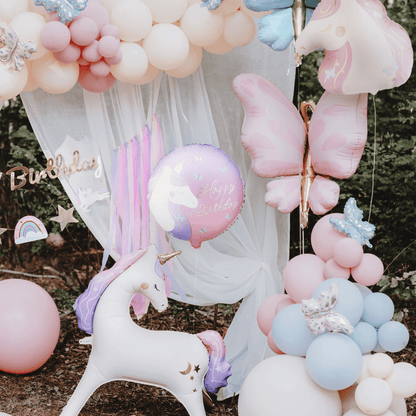 Partydeco Unicorn Happy Birthday Foil Balloon