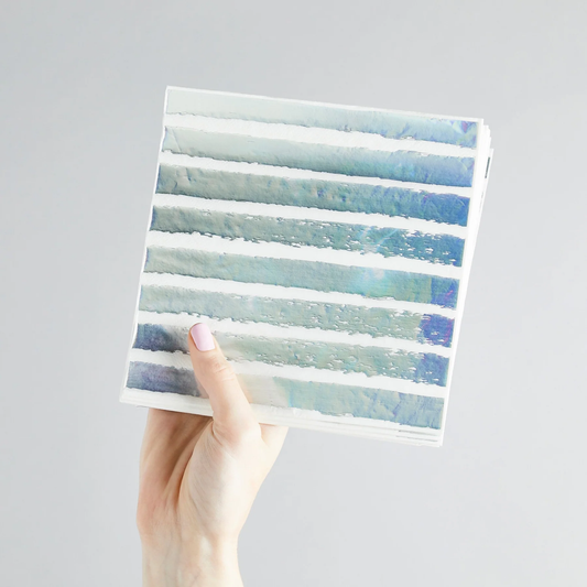 X16 IRIDESCENT STRIPED PAPER NAPKINS
