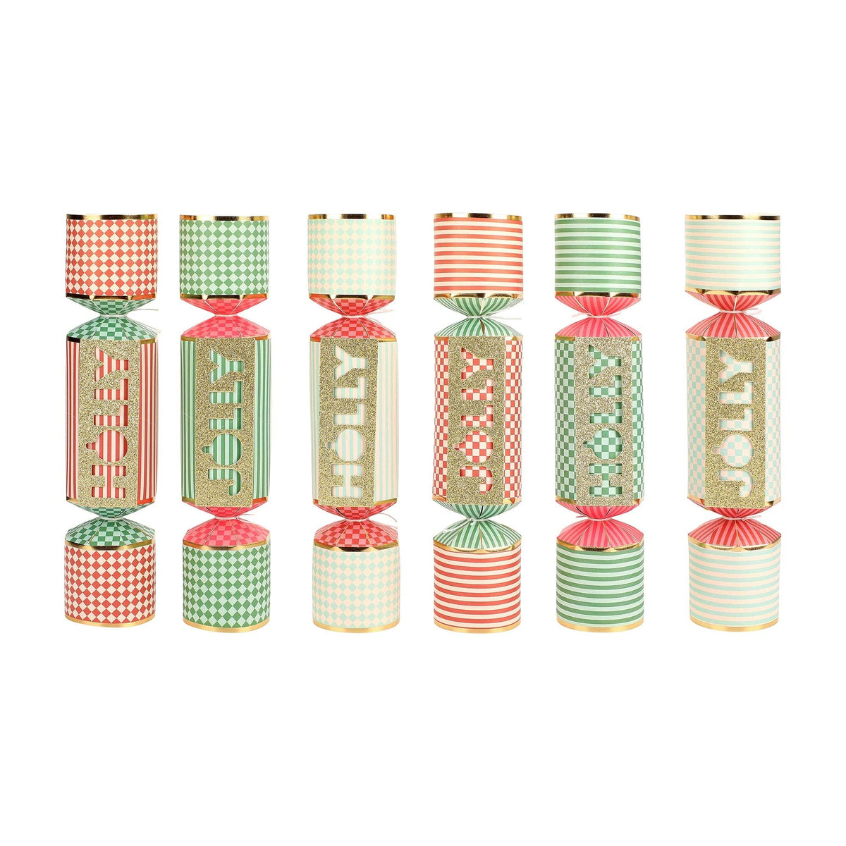 HOLLY JOLLY CHRISTMAS CRACKERS (SET OF 6)