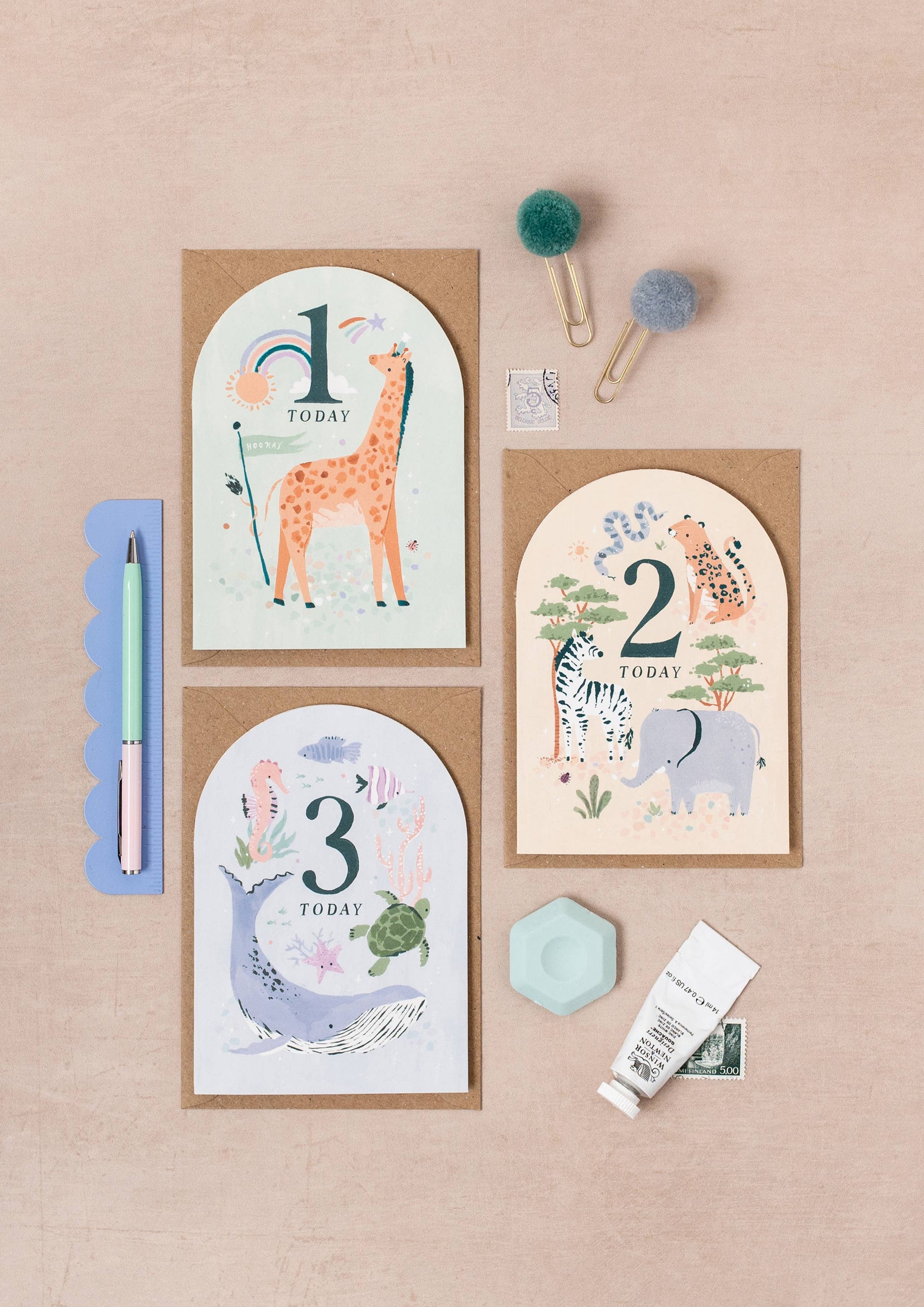 AGE 2 BIRTHDAY CARD - Winterberries