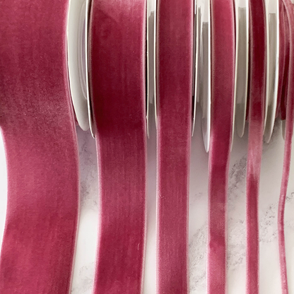 Antique Rose Velvet Ribbon 16mm  - 3 Meter Roll - Winterberries
