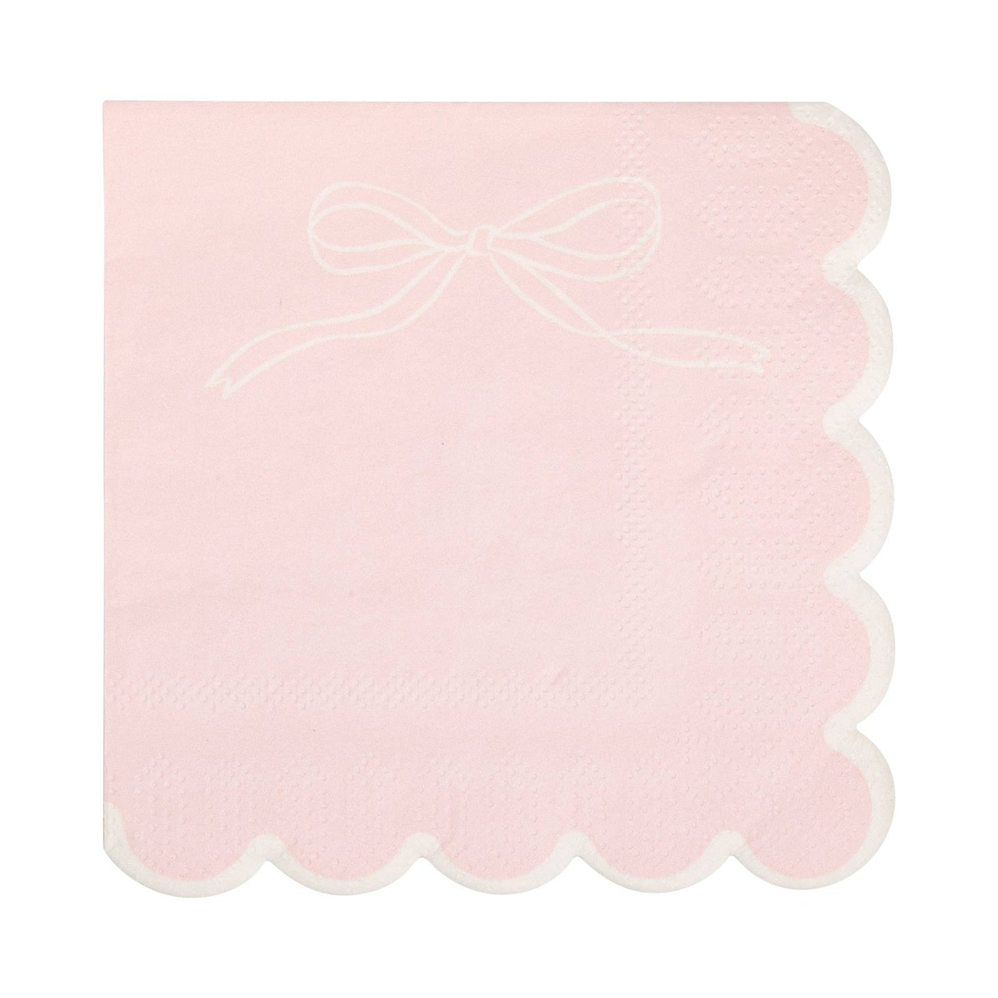 PLNP1736 - Pink Dainty Bows Cocktail Napkin - Winterberries