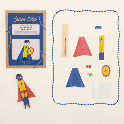 MAKE YOUR OWN SUPERHERO PEG DOLL