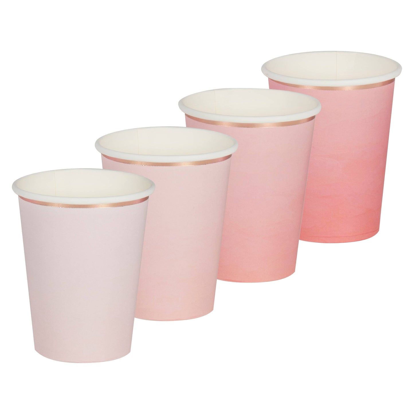 Ombre Pink & Rose Gold Foil Cups - Winterberries