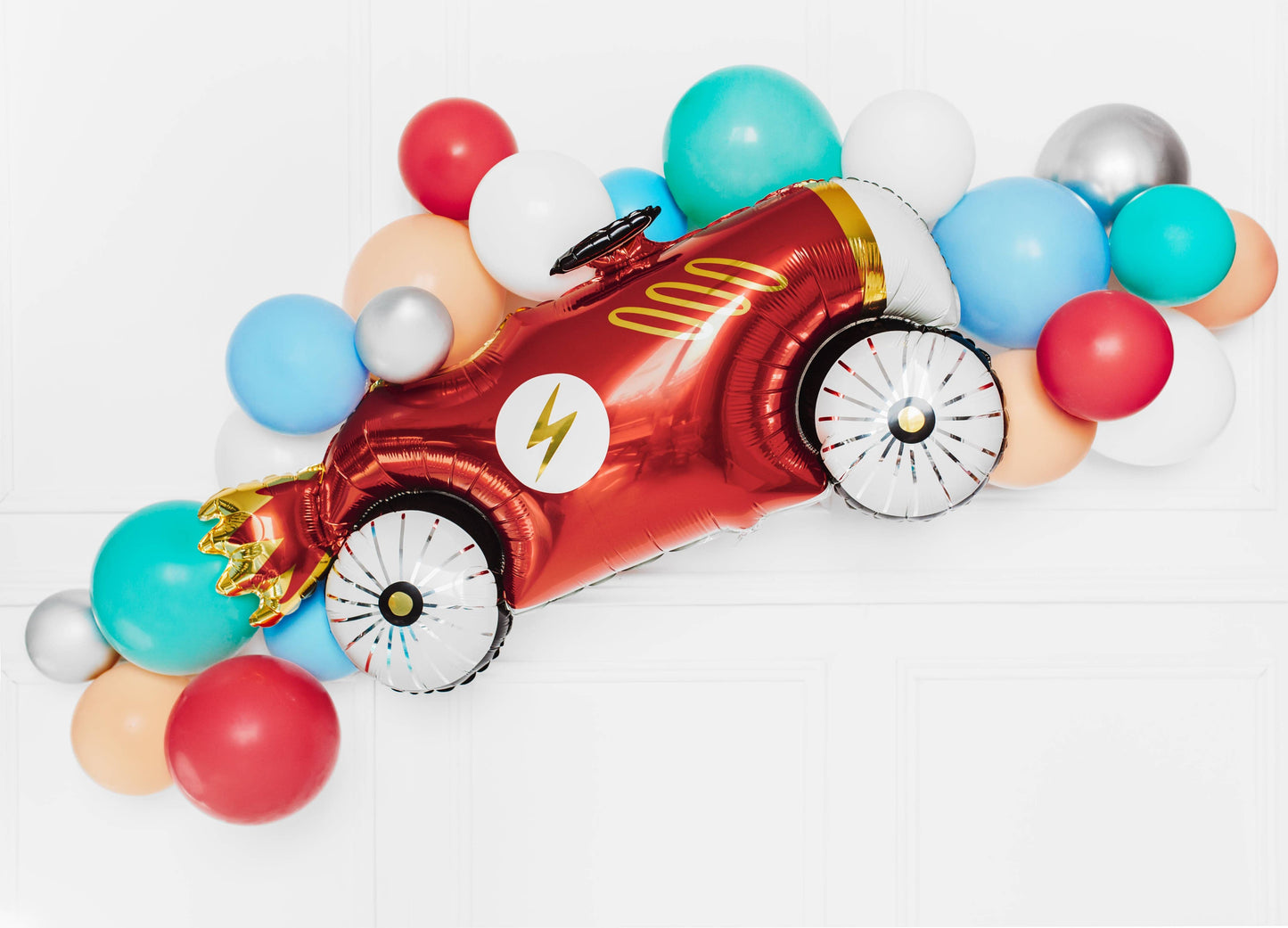 Partydeco Red Foil Car Balloon