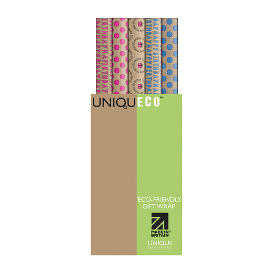 Eco-friendly Kraft wrapping paper (42 rolls) FSC™ Recyled - Winterberries