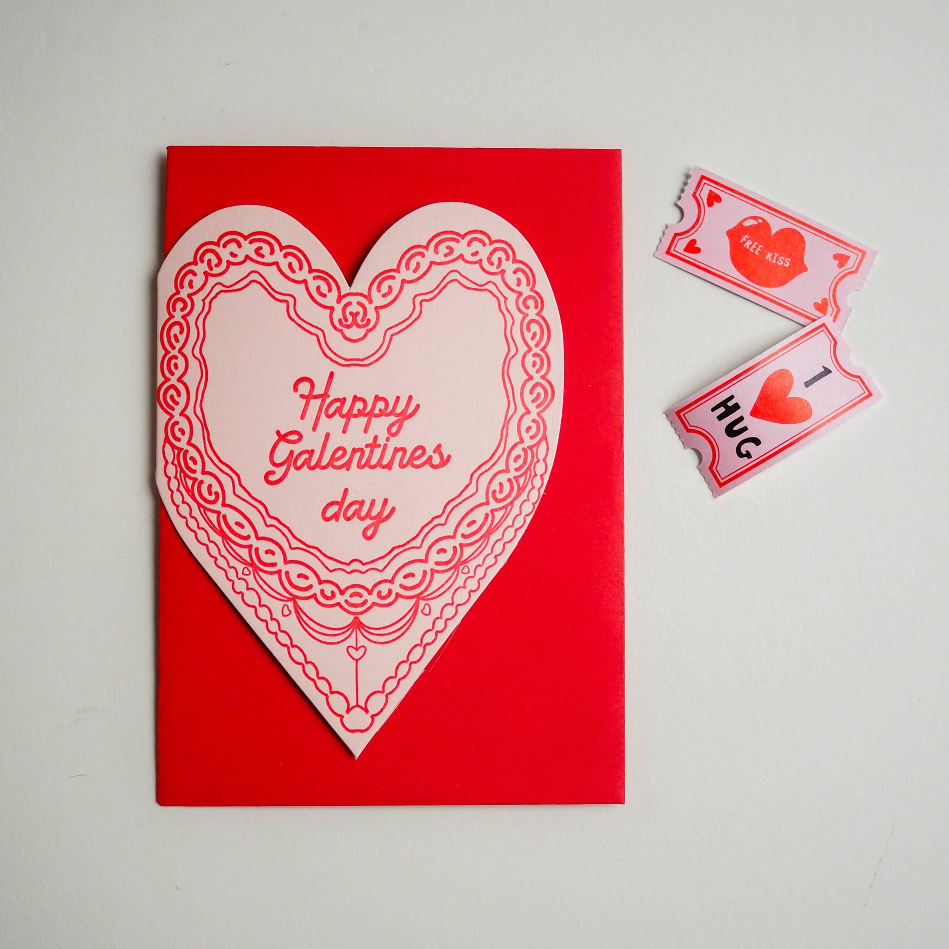 HAPPY GALENTINES CAKE HEART CARD - Winterberries