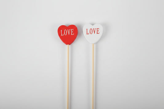 X10 LOVE HEART CAKE TOPPERS - Winterberries