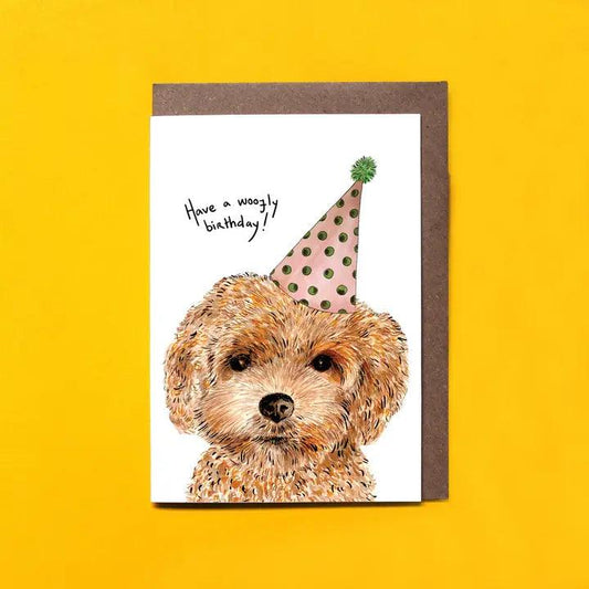 PARTY DOG BIRTHDAY CARD - Winterberries