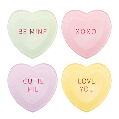 x8 CONVERSATION HEARTS PAPER PLATES - Winterberries