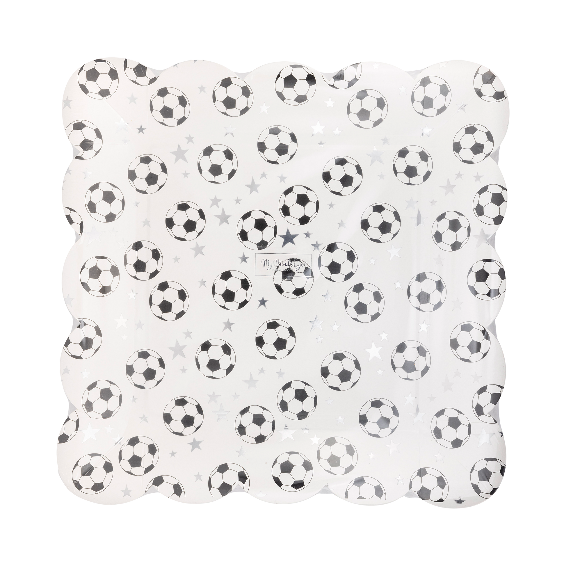 x8 FOOTBALL SCATTERED BALL PAPER PLATES - Winterberries