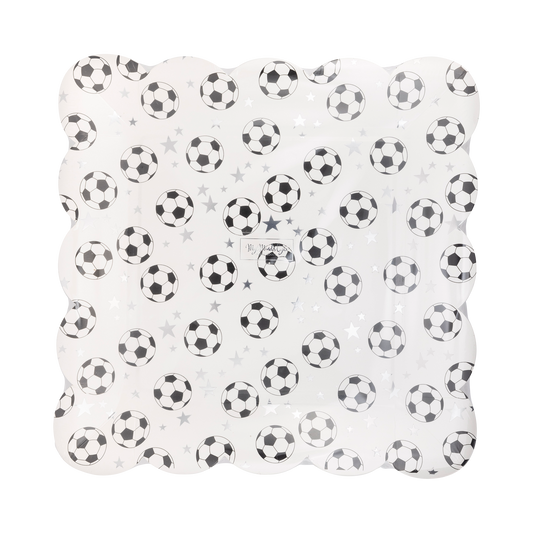 x8 FOOTBALL SCATTERED BALL PAPER PLATES - Winterberries