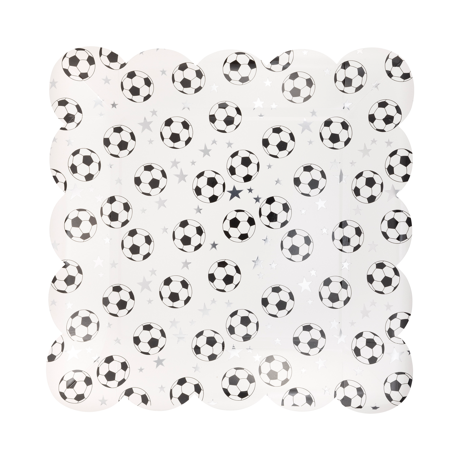 x8 FOOTBALL SCATTERED BALL PAPER PLATES - Winterberries