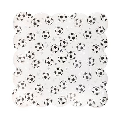 x8 FOOTBALL SCATTERED BALL PAPER PLATES - Winterberries