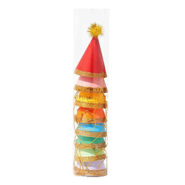 x8 Mini Pom Party Hats - Winterberries