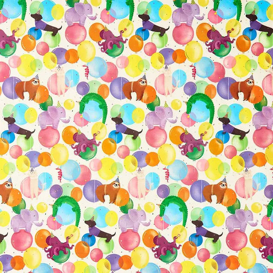 Balloon Animal Wrapping Paper - Winterberries