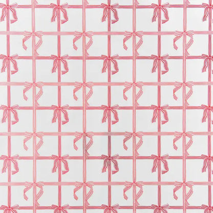 Stripe Bows Christmas Wrapping Paper - Winterberries