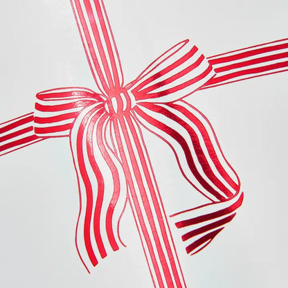 Stripe Bows Christmas Wrapping Paper - Winterberries
