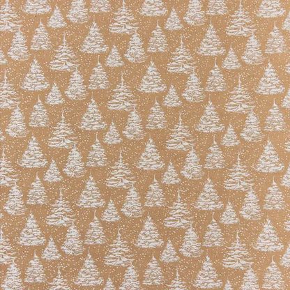 White Glitter Trees Wrapping Paper - Winterberries