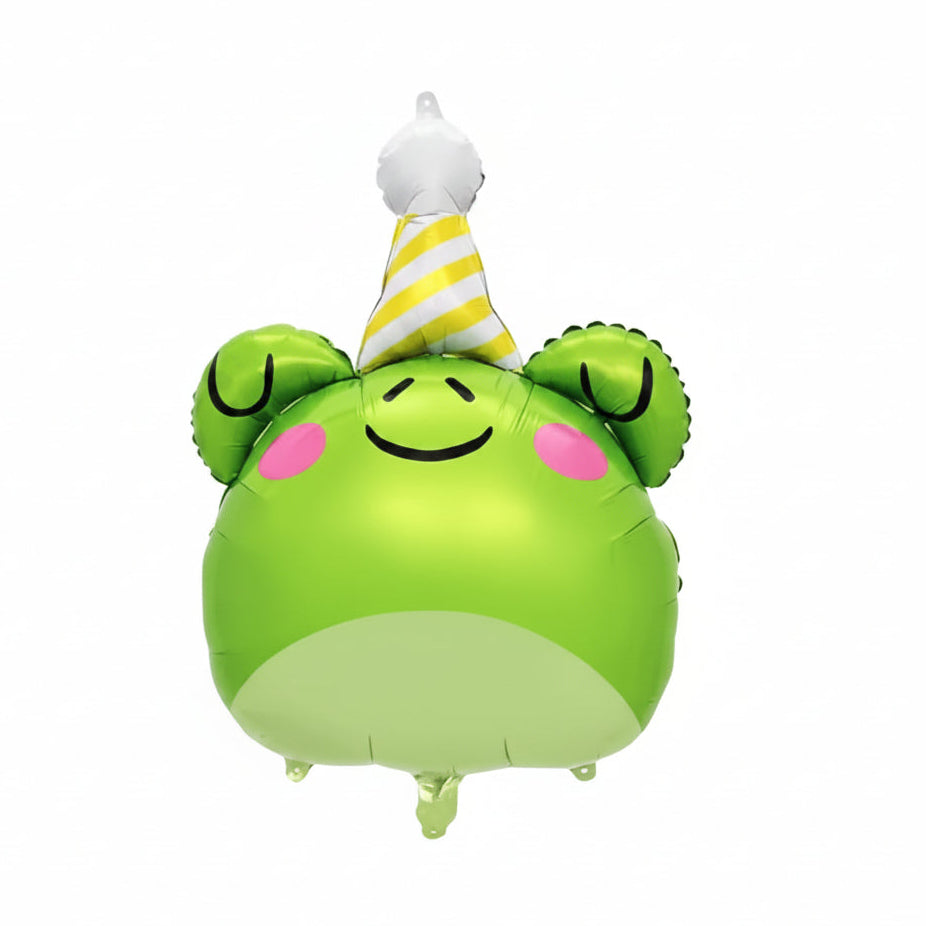 22" PARTY HAT ANIMAL HEAD DEFLATED FOIL BALLOON - Winterberries