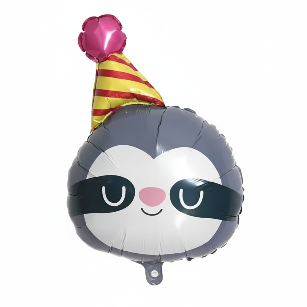 22" PARTY HAT ANIMAL HEAD DEFLATED FOIL BALLOON - Winterberries