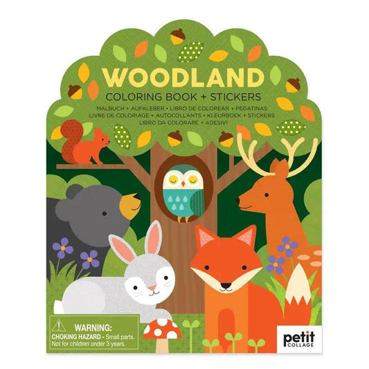Woodland Coloring Book + Stickers - Winterberries