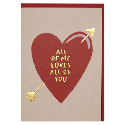 'All of Me loves all of You' card - Winterberries