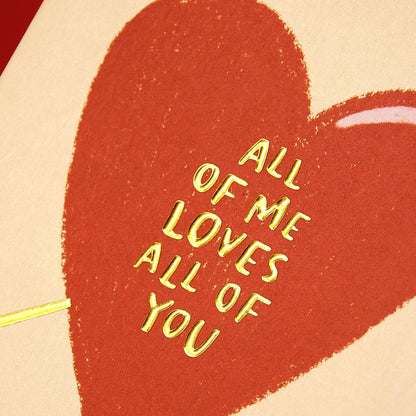 'All of Me loves all of You' card - Winterberries