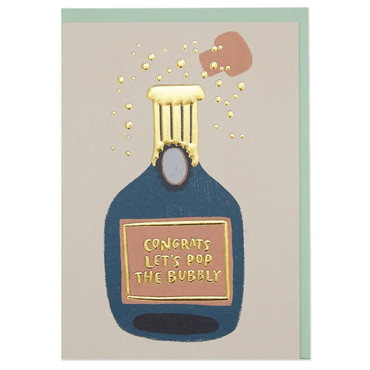 Congrats Let's pop the bubbly' card (WHM49) - Winterberries