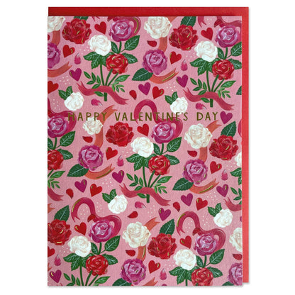 HAPPY VALENTINES DAY ROSES HEARTS - Winterberries