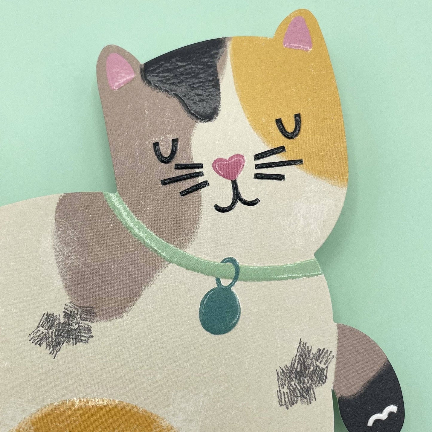 TABBY CAT EVERYDAY GREETING CARD - Winterberries