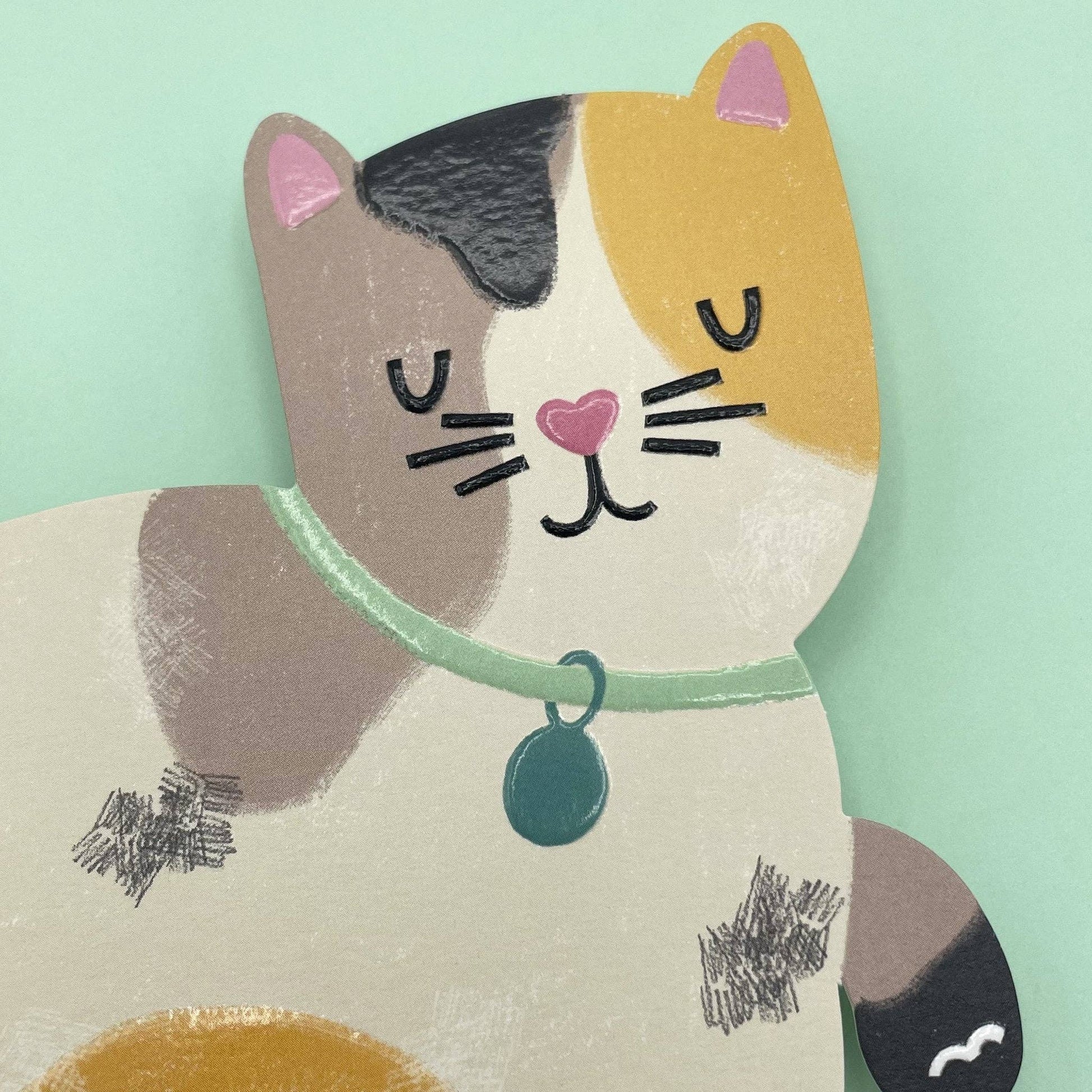 TABBY CAT EVERYDAY GREETING CARD - Winterberries