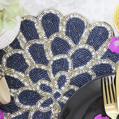 Blue & Gold Placemat - Winterberries