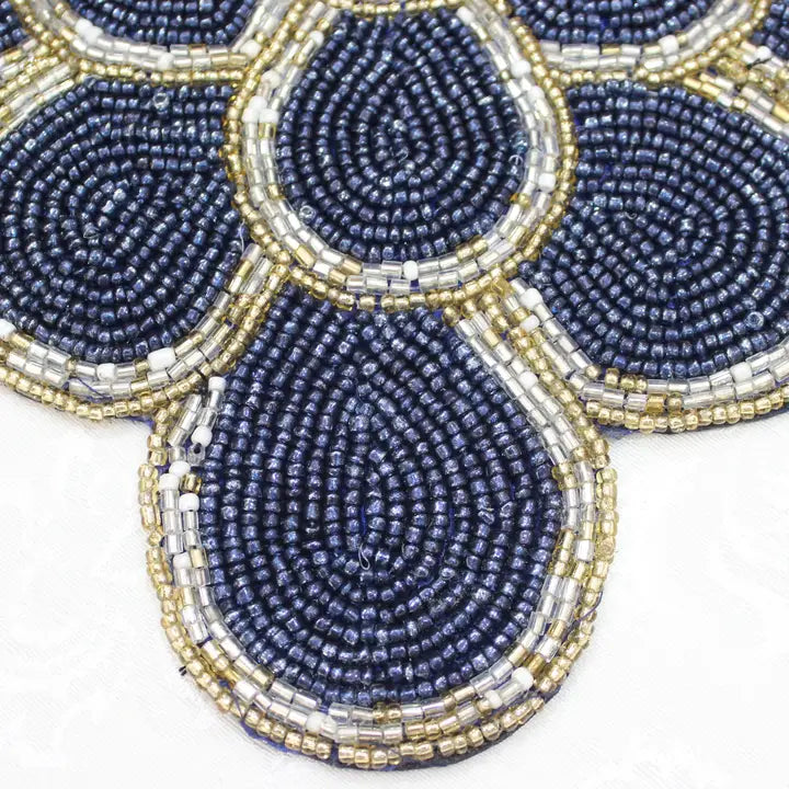 Blue & Gold Table Runner - Winterberries