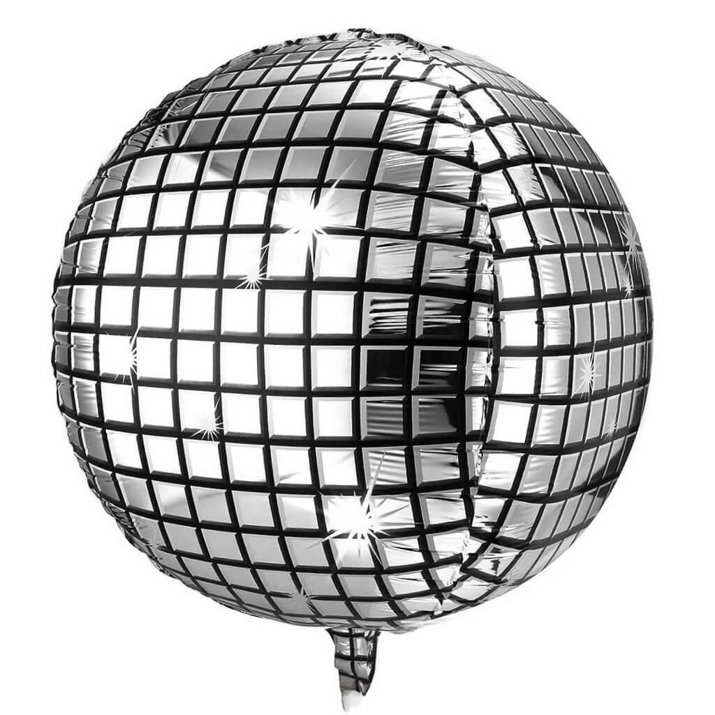 disco ball foil balloon inflated mock picture