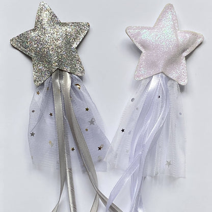 Sparkle Star Wands silver and white - Winterberries