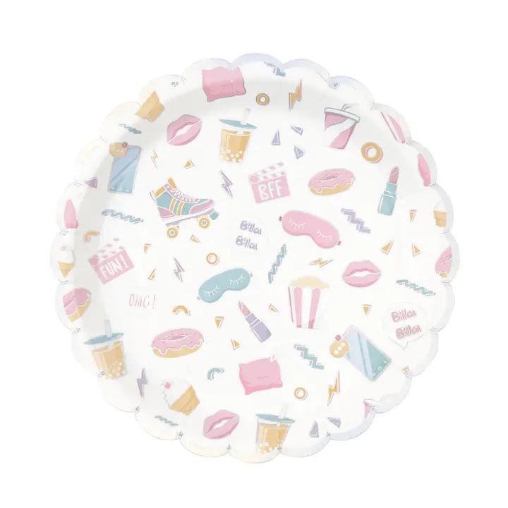 x8 Pyjama Party Plates - Winterberries