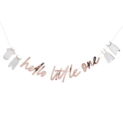 2m Hello Little One banner - Winterberries