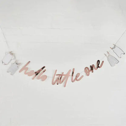 2m Hello Little One banner - Winterberries